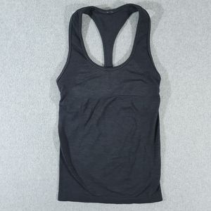 LULULEMON Swiftly Tech  Tank Top Womens 4 Charcoal Gray Bra Racerback